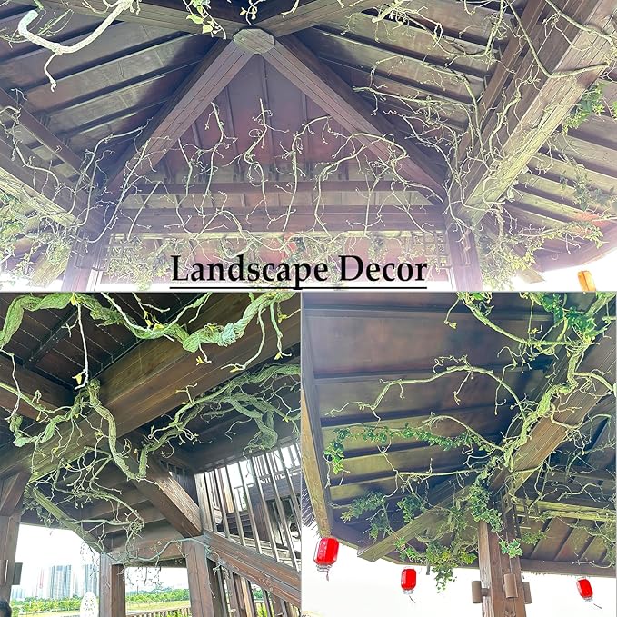 118 inch Medium Malleable Artificial Green Tree Branches Grapevine Garland Fake - Image 3