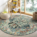 Lahome Bohemian Floral Medallion Round Rug - 4Ft Entryway Round Area Rug Soft by Lahome