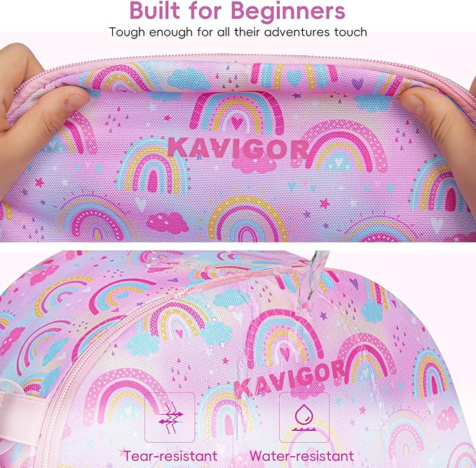 KAVIGOR Youth Tball Baseball Backpack, Lightweight Softball Bag with Shoes Compartment & Name Tag, Reinforced Zippers & Seams