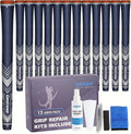 Geoleap Golf Grips Set of 13- Soft Reduce Taper Design Provides High Traction and Performance,13 Golf Club Grips with 15 Tapes or with All Repair Kits for Choice.