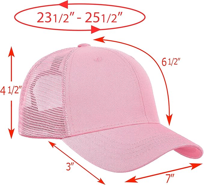 Falari Trucker Hat Baseball Cap Structured Plain Design 6 Panel, Adjustable Size