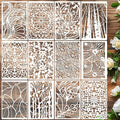 Stencils for Crafts Reusable Texture Stencils Floral Stencil Leaf Tree by SUNVERSE
