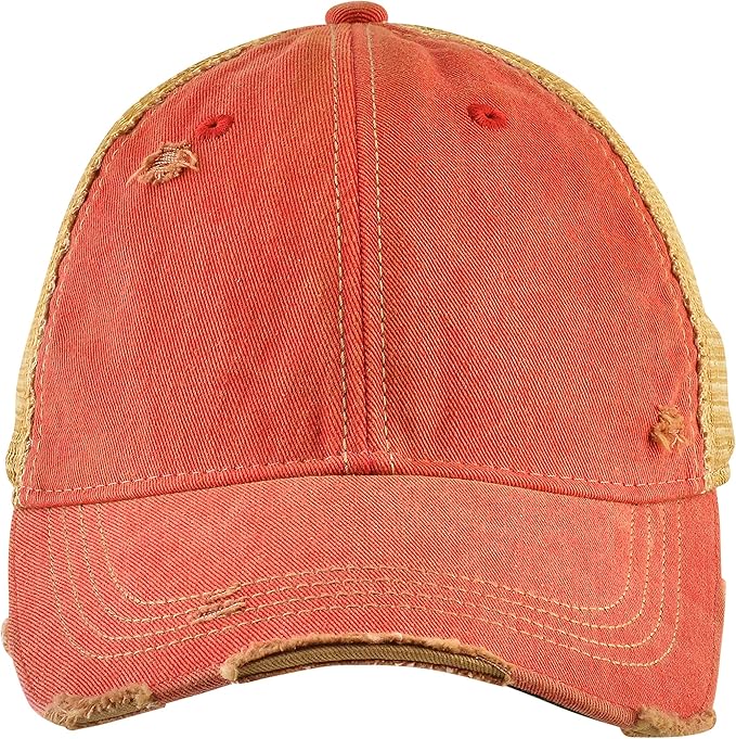 Vintage Distressed Baseball Cap – Unstructured Fit Adjustable Snapback Hat for Men & Women