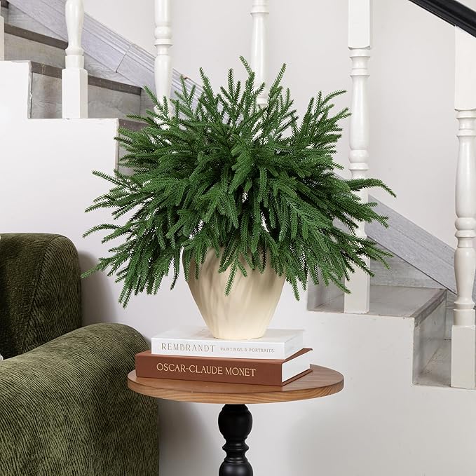 6Pcs Artificial Norfolk Pine Branches - Image 7
