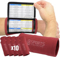 Sports Unlimited Adult Triple Wrist Coach, Football Wristbands for Plays, Baseball Wristbands, QB Arm Bands