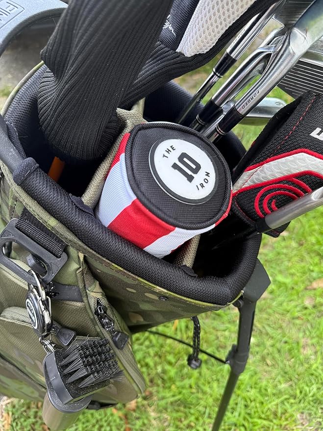 Beer Sleeve for Golf Bag - The Ten Iron, 7-Can Insulated Golf Cooler Cooler Sleeve, Discretely Keep Canned Drinks Cold on The Golf Course, Golf Gifts For Men, Gifts For Golfers