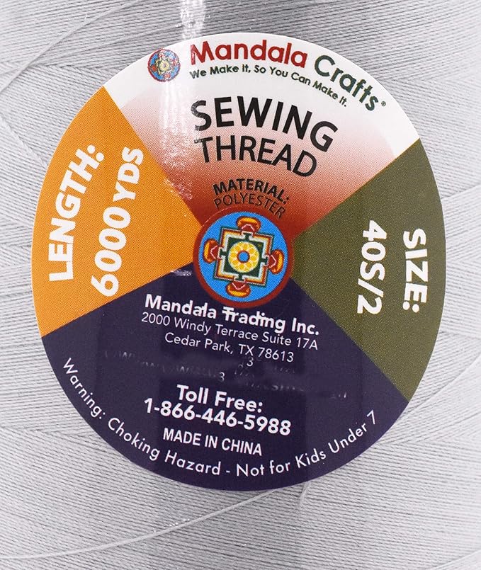 Mandala Crafts 4 Pack of Serger Threads Cones Spools - Image 3