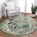 Lahome Bohemian Floral Medallion Round Rug - 3Ft Small Bedroom Round Area Rug by Lahome