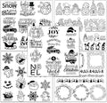 Whaline 5 Sheet Christmas Clear Stamps Wreath Snowman Gnome Silicone by Whaline