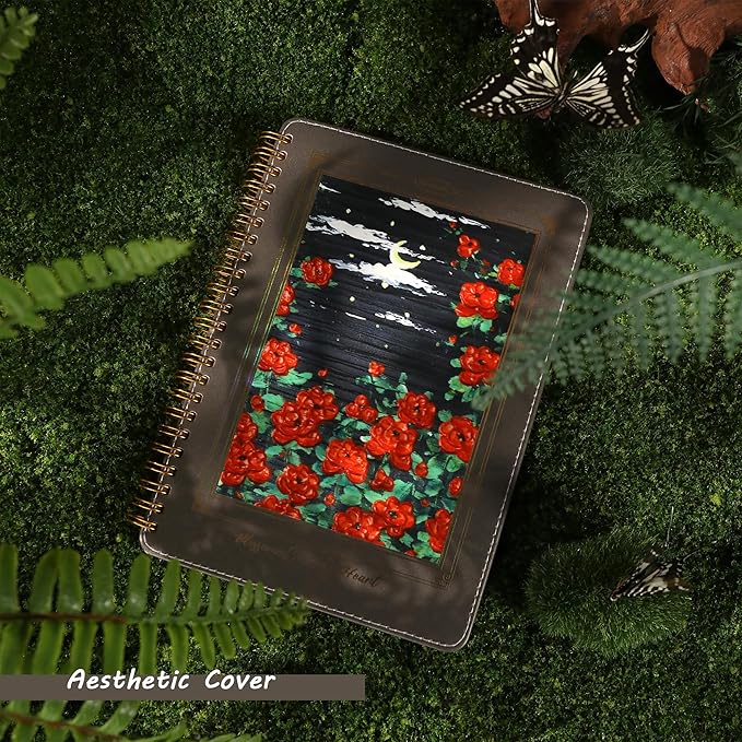 Spiral Notebook for Women, Durable A5 Leather Hardcover Notebooks, 140 Lined - Image 5