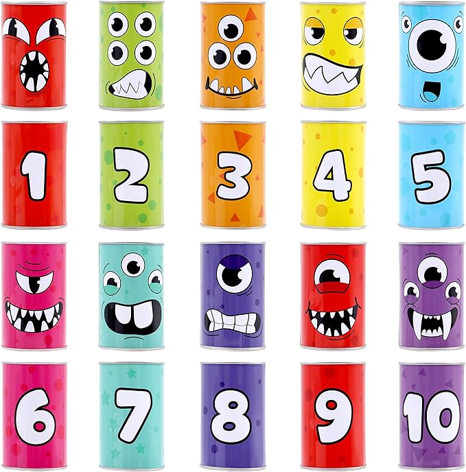JOYIN 13 Pcs Carnival Bean Bag Toss, Knockdown Can Game Set, Holiday & Birthday - Image 3