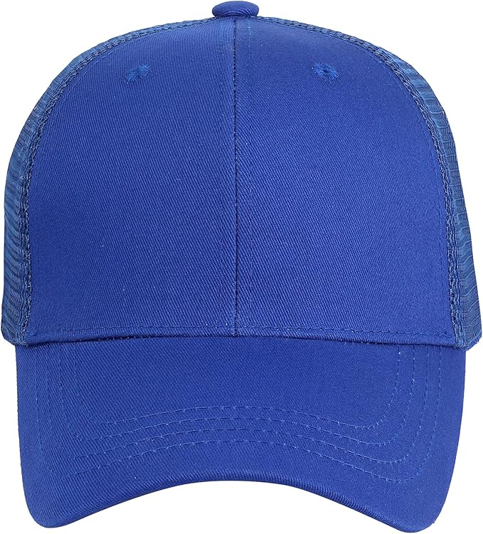 Falari Trucker Hat Baseball Cap Structured Plain Design 6 Panel, Adjustable Size
