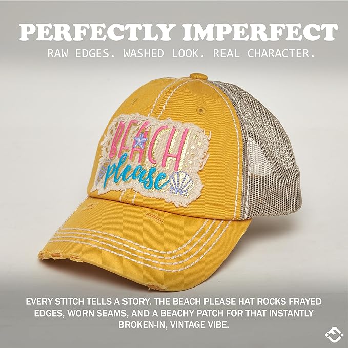 Funky Junque Distressed Vintage Baseball Cap - Embroidered Patch Women's Hat - Holiday, Lifestyle & Patriotic Designs