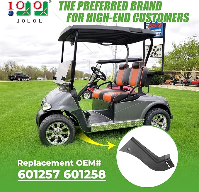 10L0L Golf Cart Front Side Guard Set - Driver Side & Passenger Side Replacement Parts Compatible with EZGO RXV Golf Cart Models, Rugged and Durable, OEM# 601257 & 601258