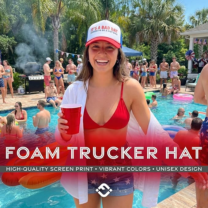 Funky Junque Premium Mesh Snapback Trucker Hat - Stylish Comfort for All - Patriotic, Humor & More