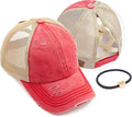 C.C Ponycap Messy High Bun Ponytail Adjustable Glitter Mesh Trucker Baseball Cap