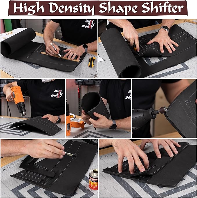Shape Retention EVA Cosplay Foam 10mm 14x39 inch Black or White High Density - Image 5