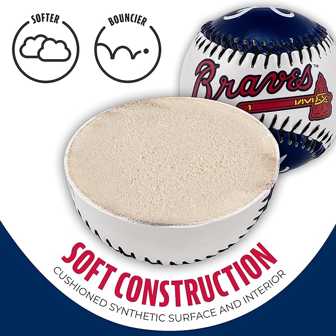 Franklin Sports MLB Team Soft Baseballs - Team Logo - Fan Shop Toy Baseball for Kids - Decoration for Desks and Office