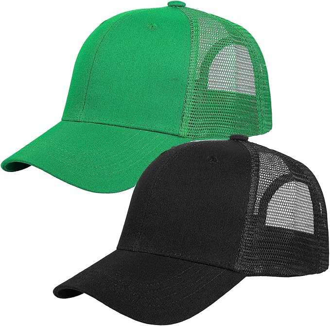 Falari Trucker Hat Baseball Cap Structured Plain Design 6 Panel, Adjustable Size
