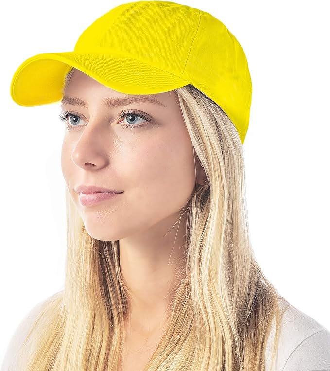 Cotton Baseball Cap Dad Hat – Washed Low Profile Adjustable Hat for Men Women Casual Outdoor Running Golf
