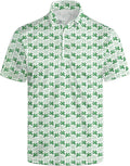 Golf Polo Shirts for Men Funny Print Short Sleeve Golf Shirts Performance Golf Polos