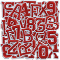 Letter and Number Iron On Patches, A-Z Alphabet and Numbers 0-9 Embroidery by Cazzon