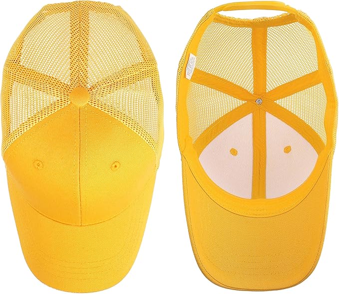 Falari Trucker Hat Baseball Cap Structured Plain Design 6 Panel, Adjustable Size