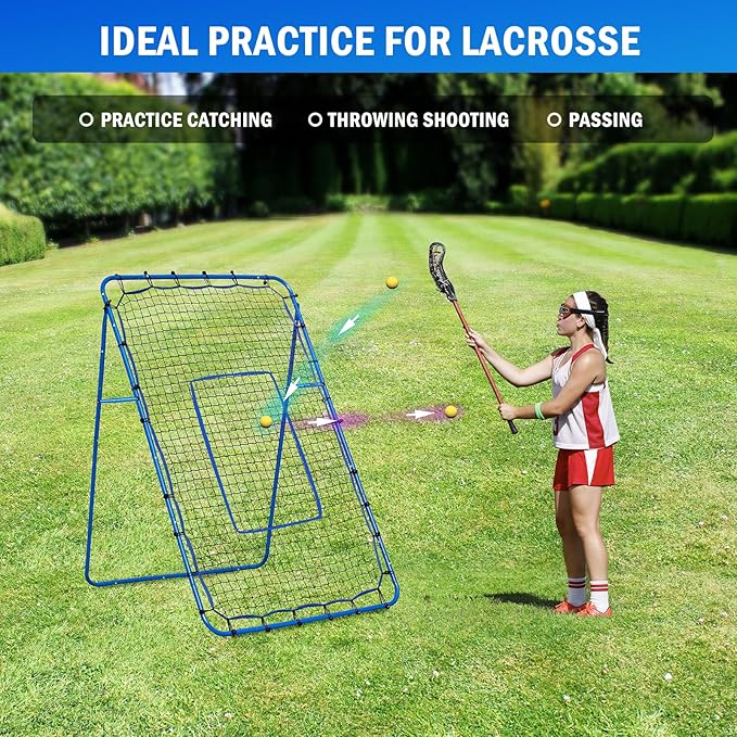 Volleyball Baseball Rebounder Net, Softball Rebounder Pitchback Net Quick Adjustments, Quick Adjustments Lacrosse Bounce Back Practice Equipment, Ideal for Outdoor Indoor and Backyard Training