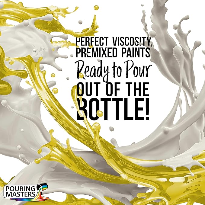 POURING MASTERS Lemon Yellow Acrylic Ready to Pour Pouring Paint - Image 2