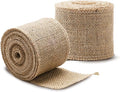 LaRibbons 2 Pcs 3 Inch Burlap Wide Fabric Craft Ribbon, 10 Yard Per Roll by LaRibbons