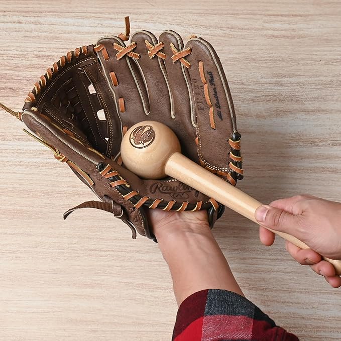Rhino Wax - Baseball Glove Ultimate Break-in Kit - Includes Premium Oil for Ball Gloves, Mitt Conditioner, Hardwood Mallet, Wrap, Brush, and Microfiber Cloth - This is How to Break in a Glove Fast