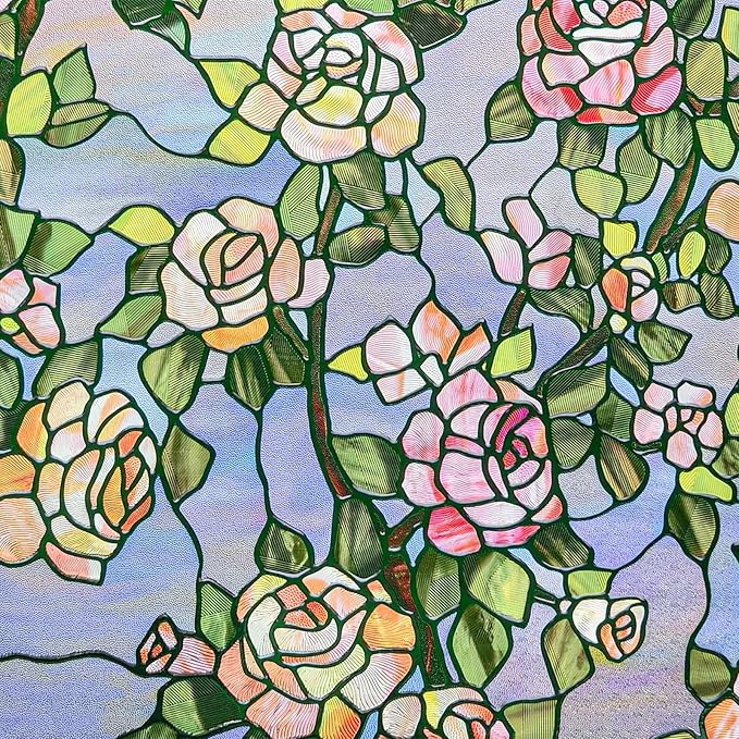 3D Stained Glass Window Film, Decorative Window Privacy Film - Image 2