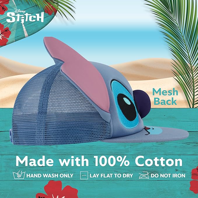 Disney Stitch Dad Hat, Adult Cotton Baseball Cap with Curved Brim