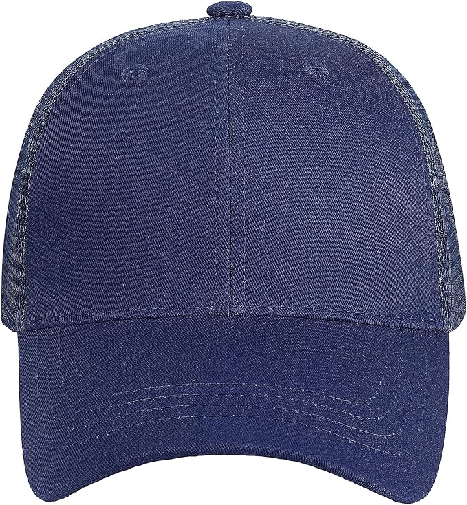 Falari Trucker Hat Baseball Cap Structured Plain Design 6 Panel, Adjustable Size