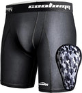 COOLOMG Youth Boys Compression Shorts with Protective Cup Athletic Sports Underwear for Baseball Football Lacrosse Hockey