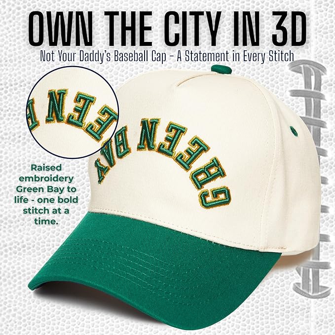 Funky Junque Upside Down City Trucker Hat for Men and Women – Unisex 3D Embroidered Gameday Baseball Cap, Retro Snapback Hats