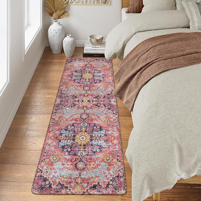 Lahome Bohemian Floral Medallion Runner Rug - Image 3