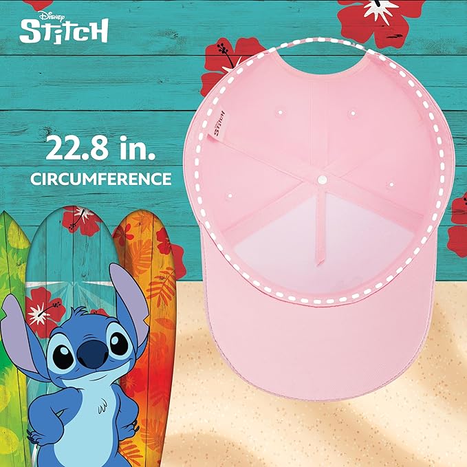 Disney Stitch Dad Hat, Adult Cotton Baseball Cap with Curved Brim