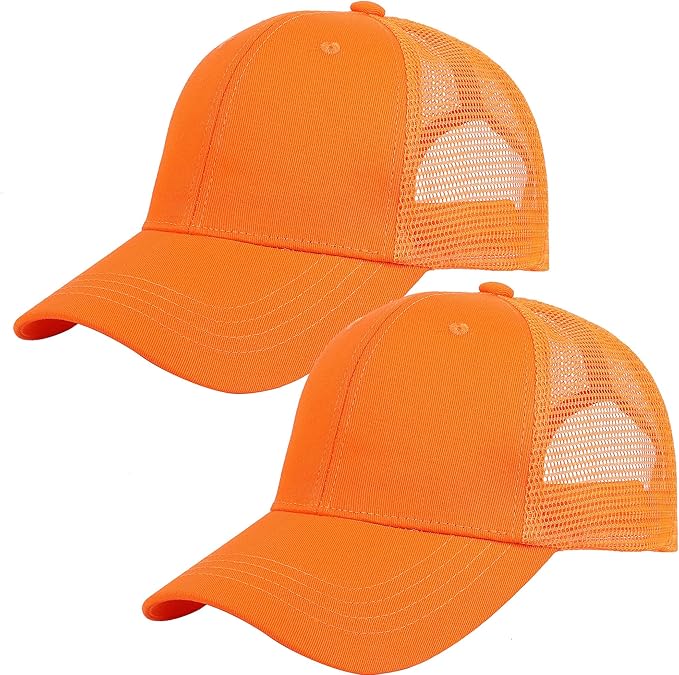 Falari Trucker Hat Baseball Cap Structured Plain Design 6 Panel, Adjustable Size