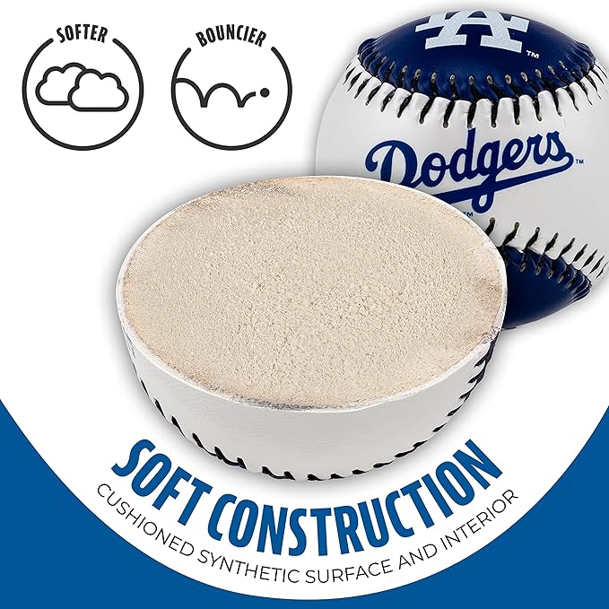 Franklin Sports MLB Team Soft Baseballs - Team Logo - Fan Shop Toy Baseball for Kids - Decoration for Desks and Office
