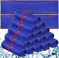18 Pcs Cooling Towel, Baseball Softball Towel Breathable Ice Towels, 40"x12" Cooling Towels for Sports Team Coach Gift Training, Cold Sweat Rag for Sport (Dark Blue)