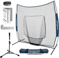 PowerNet Baseball Softball Practice Net 7x7 with Baseball Accessories for Practice Pitching, Batting & Fielding, Ball Caddy, Weighted Baseballs, Tee