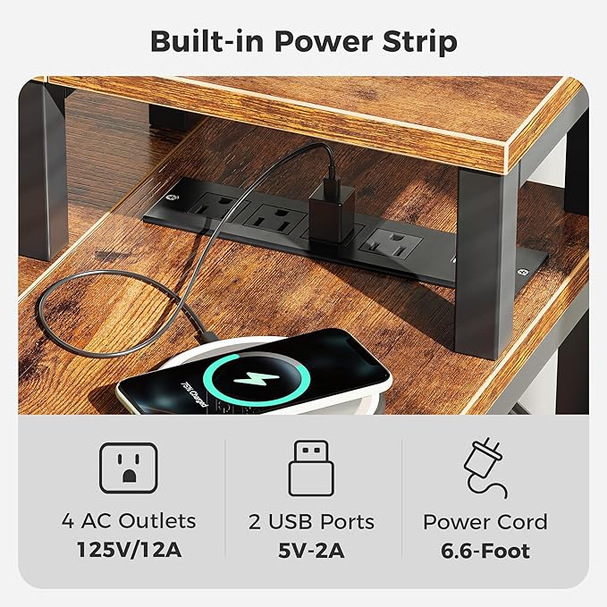 SUPERJARE 47 inch Reversible L Shaped Desk - Image 4