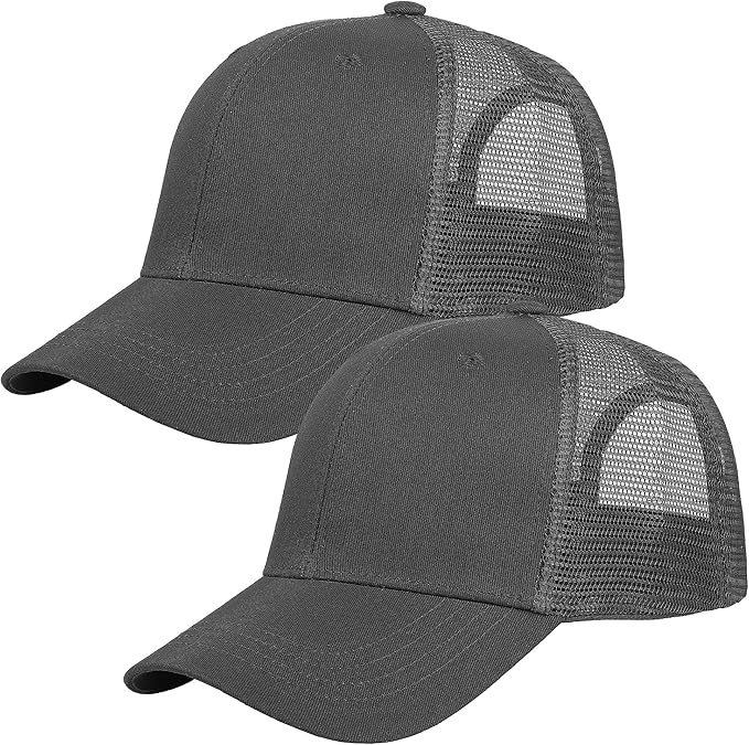 Falari Trucker Hat Baseball Cap Structured Plain Design 6 Panel, Adjustable Size