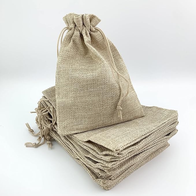 Palmhomee Pack of 25 Burlap Gift Bags by Palmhomee
