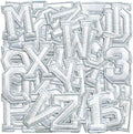 Letter and Number Iron On Patches, A-Z Alphabet and Numbers 0-9 Embroidery by Cazzon