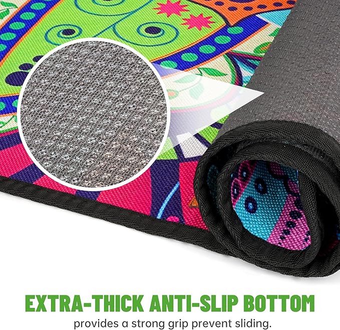 10L0L Golf Cart Seat Covers Compatible with EZGO TXT/RXV & Club Car DS/Precedent, Non-slip Golf Cart Towel for 2/4 Person Seats, Universal Accessories for Seat Blanket (50 x 30 Inches)-Mandala Blanket