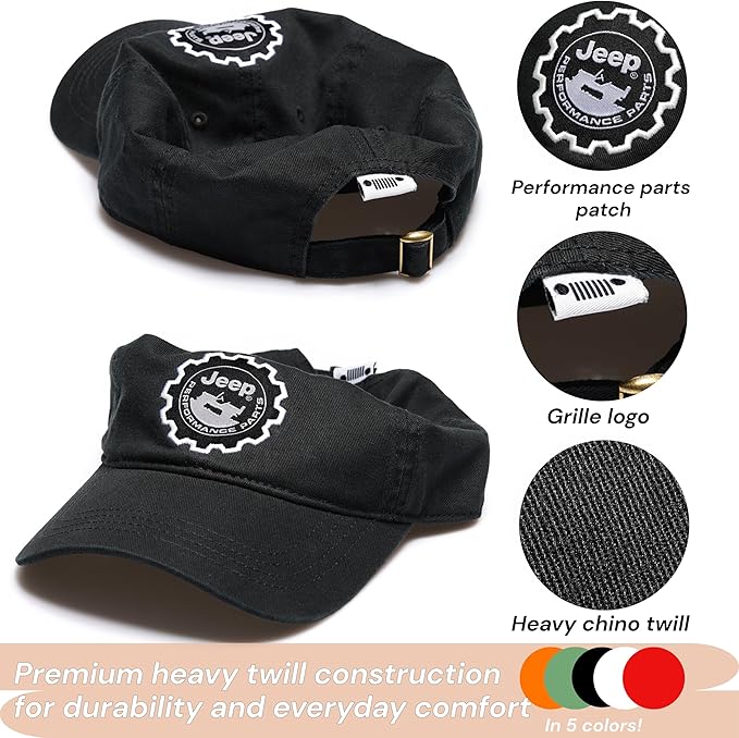 Jeep Performance Parts Baseball Cap | Woven Patch Hat | Adjustable | Officially Licensed