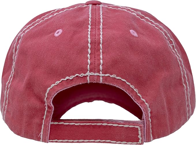 Funky Junque Distressed Vintage Baseball Cap - Embroidered Patch Women's Hat - Holiday, Lifestyle & Patriotic Designs