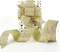 HUIHUANG Champagne Glitter Wired Ribbon by HUIHUANG